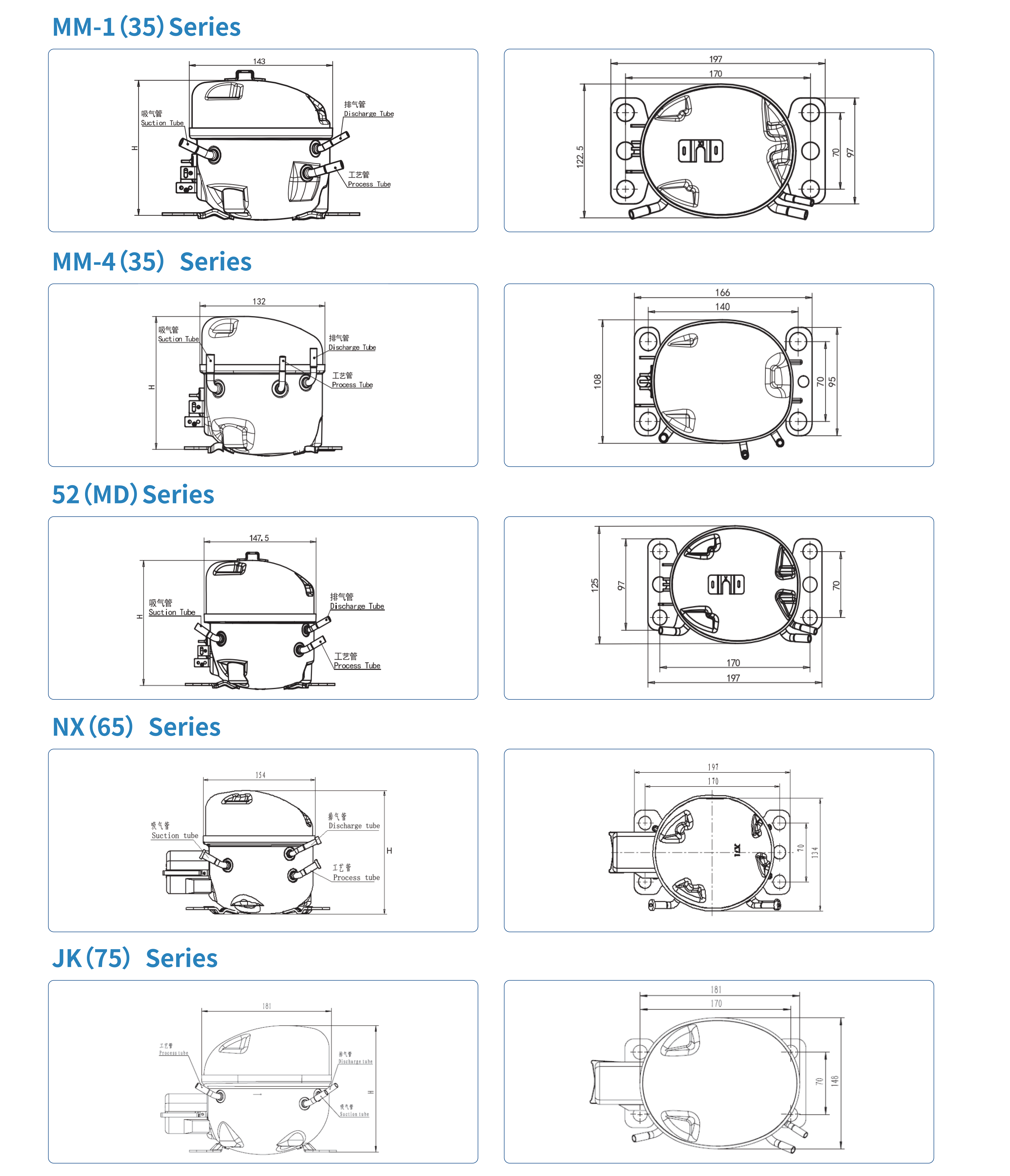 Fix Speed Compressor Dimensions