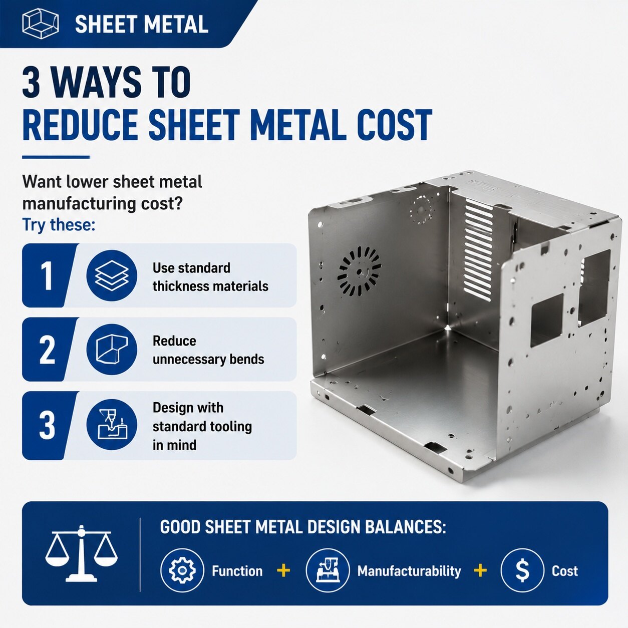 3 Ways to Reduce Sheet Metal Cost