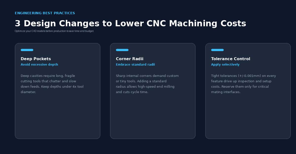 3 Design Changes That Can Reduce CNC Cost