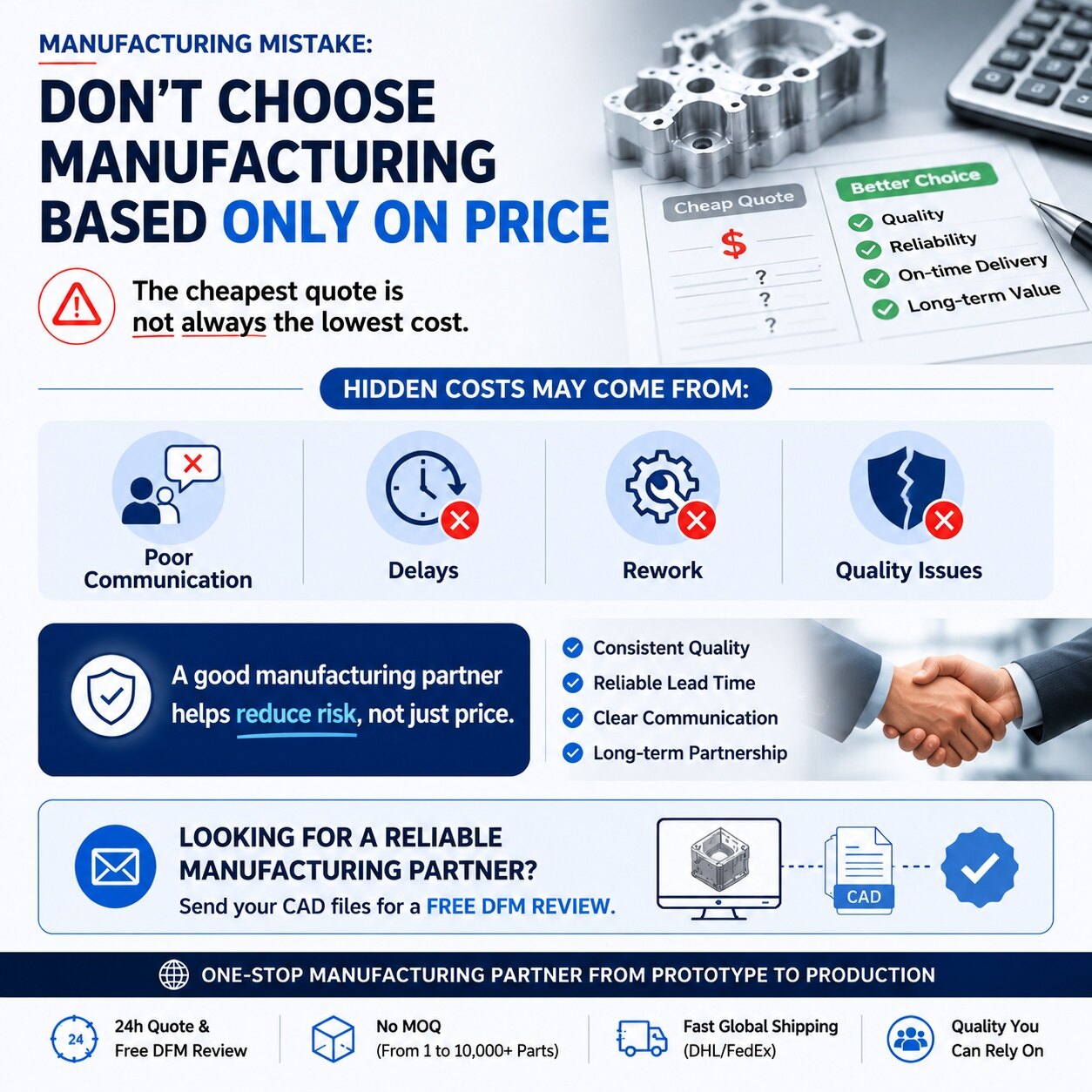 Manufacturing Mistake: Why You Shouldn't Choose a Supplier Based Only on Price