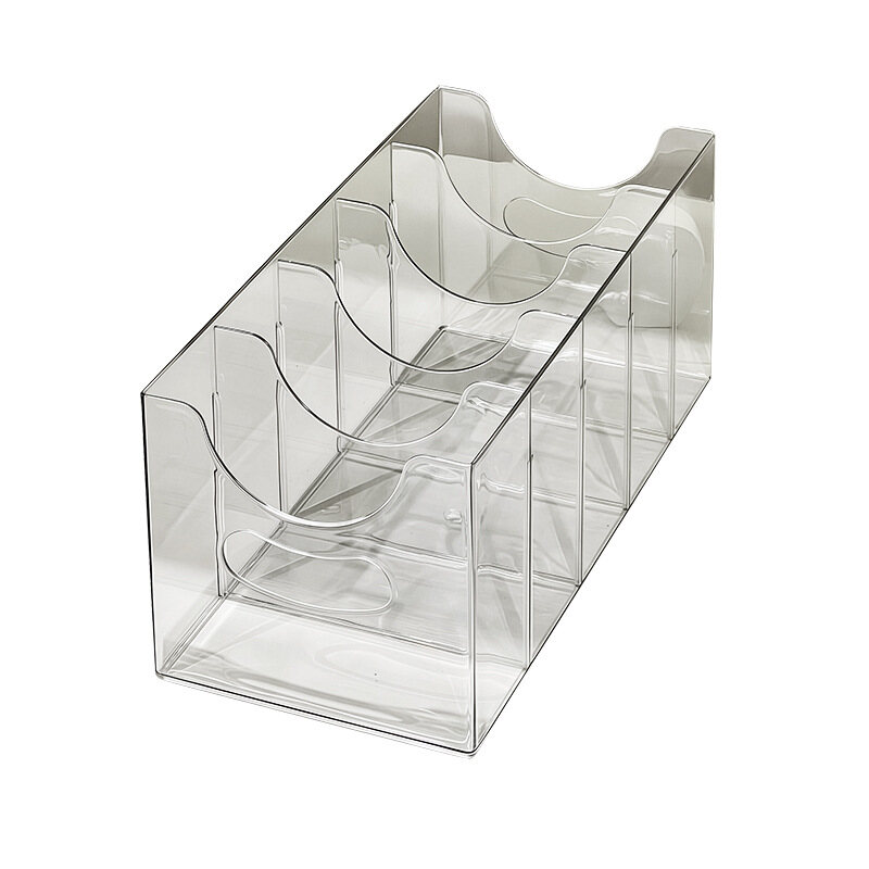 Transparent Compartment Storage Box – 8-Grid Clear PET Drawer Organizer for Belts, Scarves, Ties & Accessories view 3