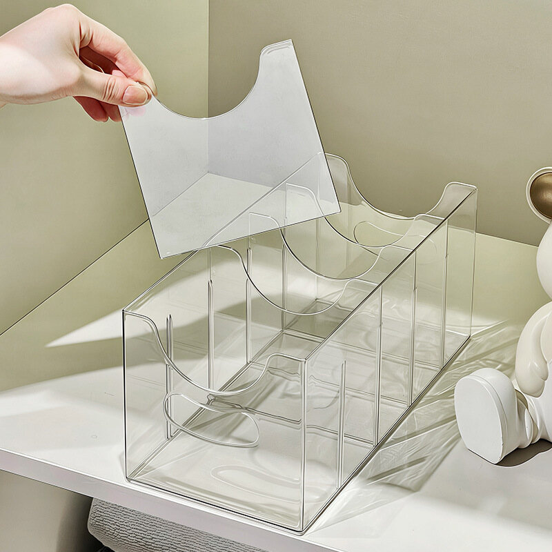 Transparent Compartment Storage Box – 8-Grid Clear PET Drawer Organizer for Belts, Scarves, Ties & Accessories view 4