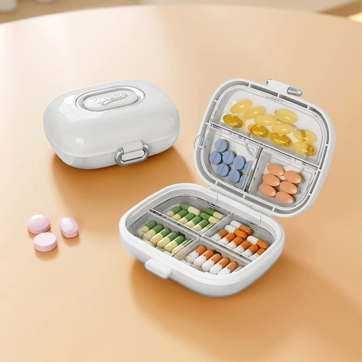 Portable 7-Grid Weekly Pill Organizer