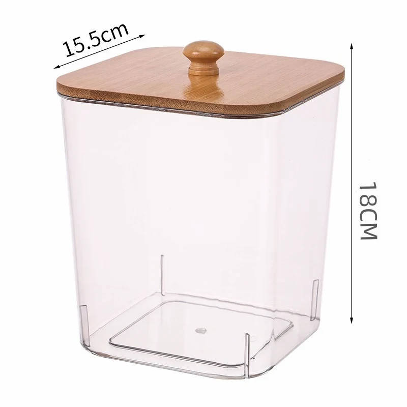 Clear Laundry Room Organizer Containers with Bamboo Lids — Large Capacity Storage Jars for Pods, Scent Booster Beads & Dryer Sheets, Includes Scoop view 6