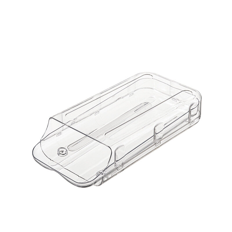 Clear Egg Holder for Refrigerator with Lid – Stackable 14-Egg Storage Container, BPA-Free PET Fridge Egg Organizer Tray view 5
