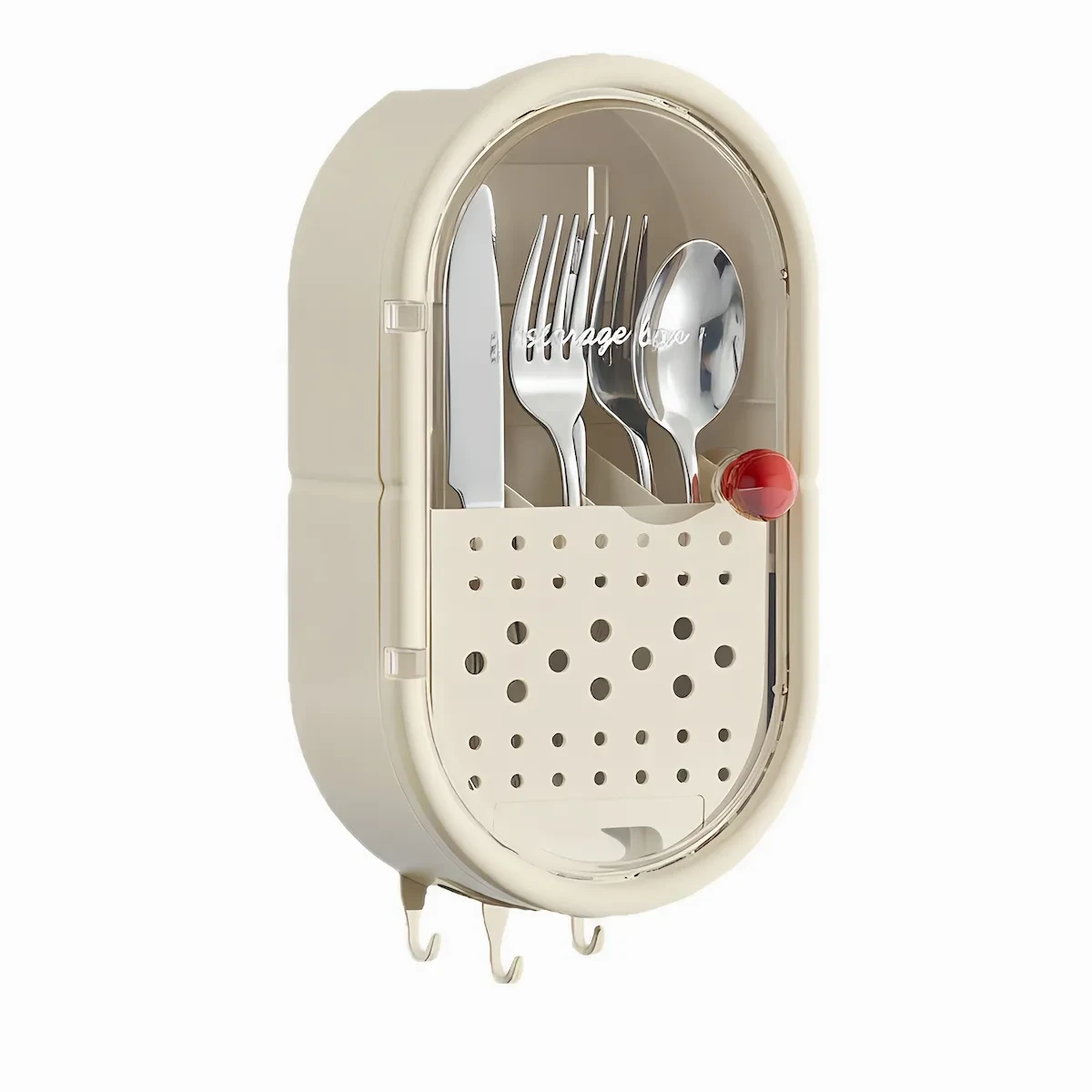 Wall-Mounted Dustproof Cutlery Holder & Utensil Organizer