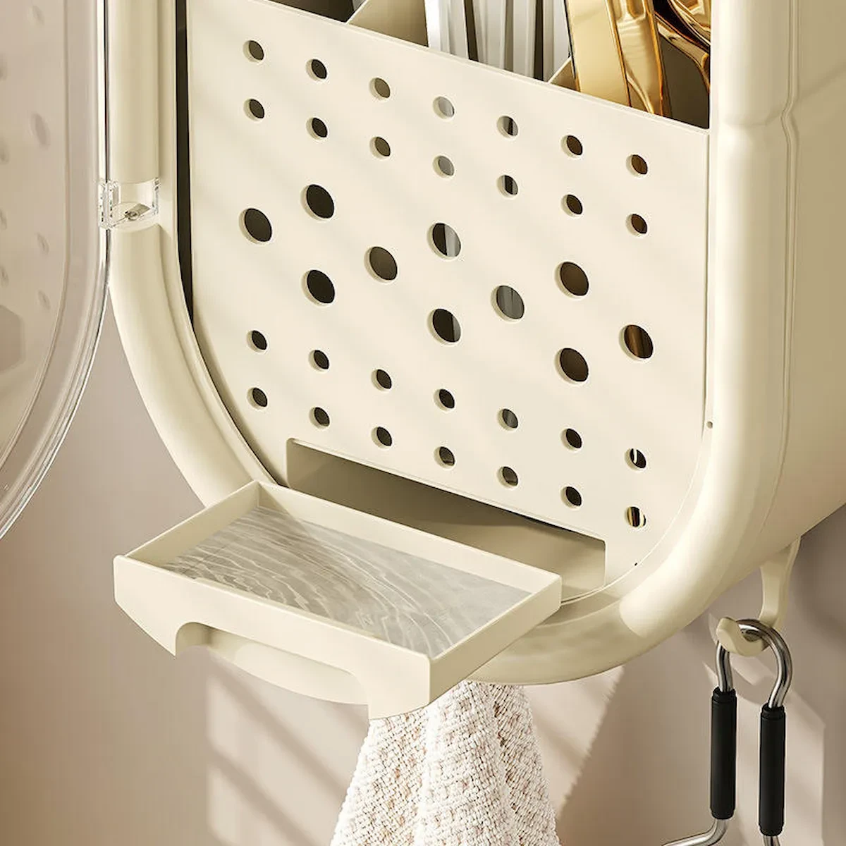Wall-Mounted Dustproof Cutlery Holder & Utensil Organizer view 3