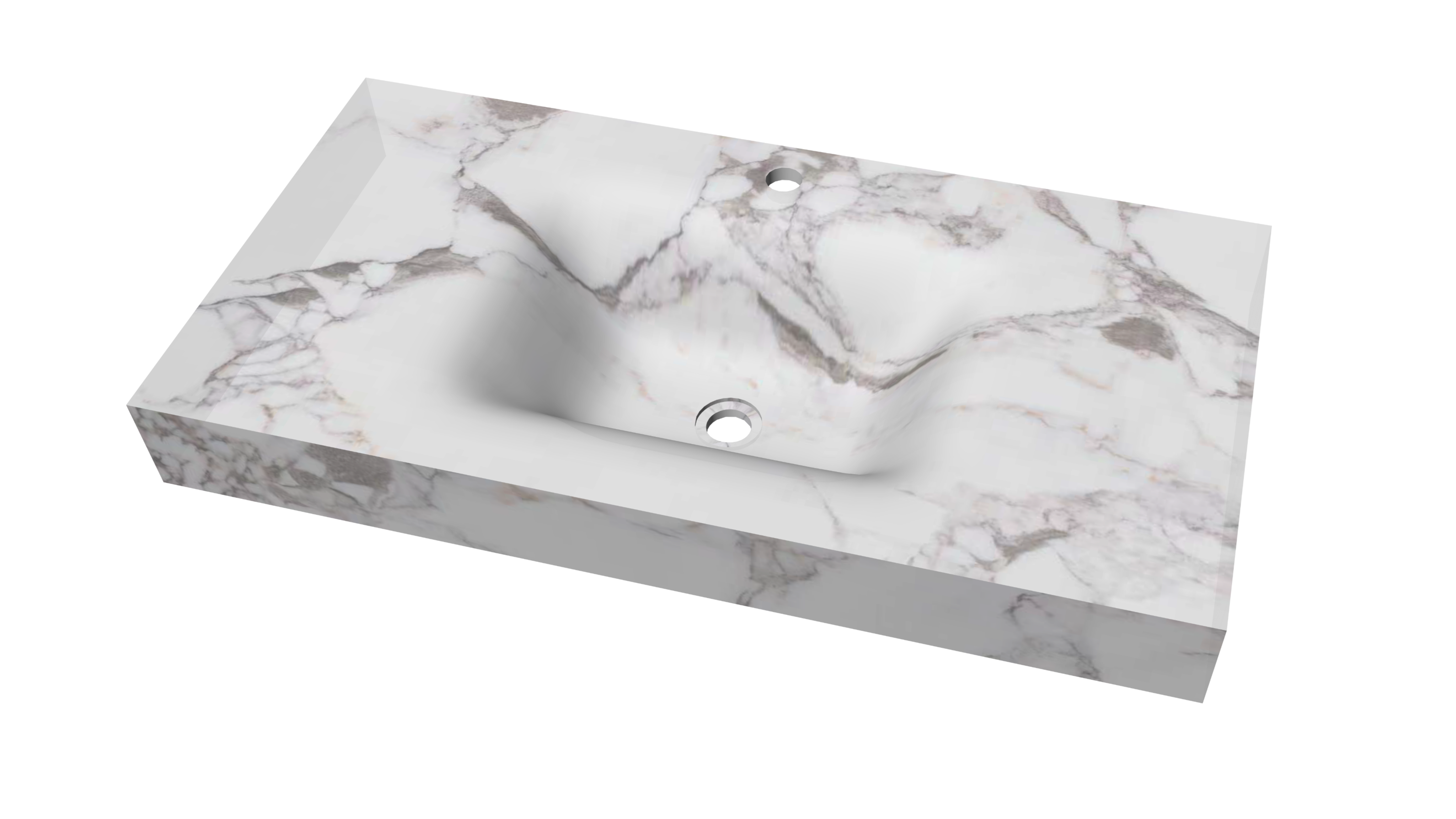 Seamless Hot Bent Sintered Stone Integrated Basin