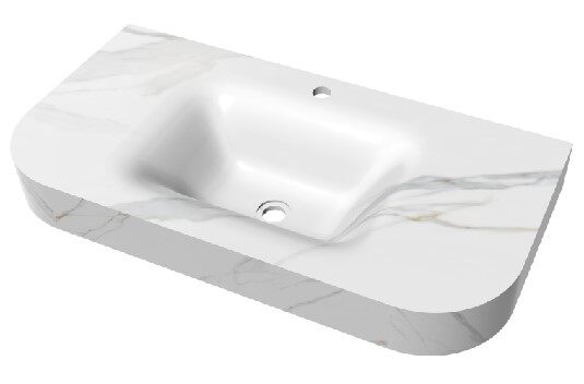 Seamless Hot Bent Sintered Stone Integrated Basin