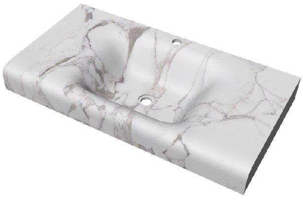Seamless Hot Bent Sintered Stone Integrated Basin
