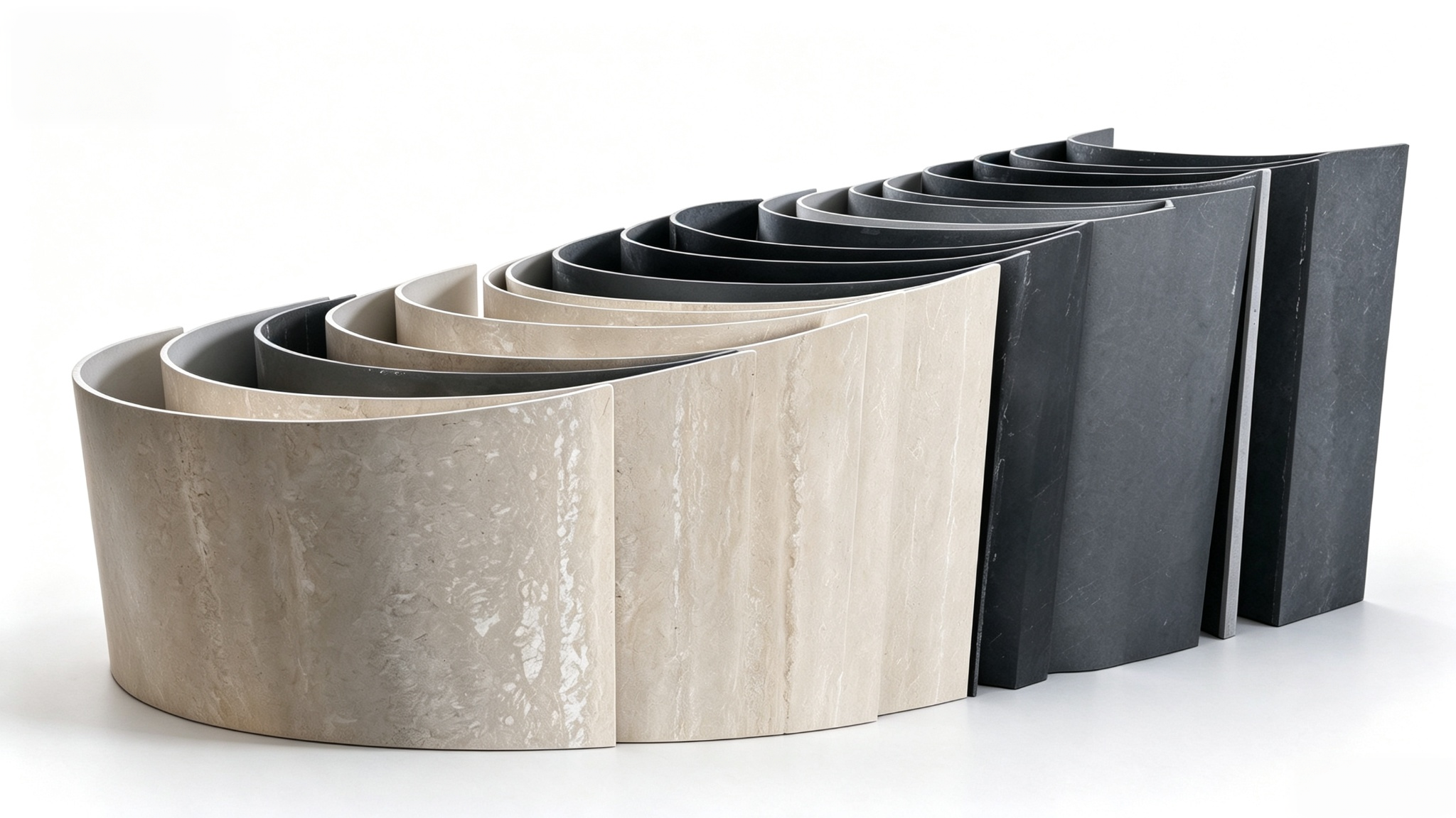 Curved Hot Bent Sintered Stone