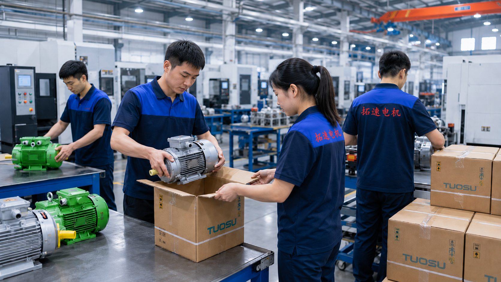 Finished Motor Packaging and Warehousing Workshop