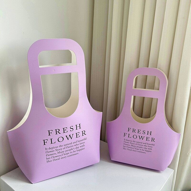 Integrated portable flower packaging paper bag - Flower shop flower arrangement hand-held box - Gift view 7