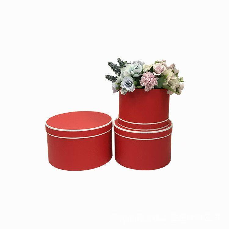 Stripped edge cylindrical gift box view 2