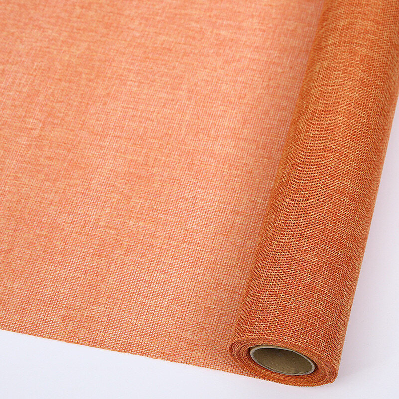 Retro linen roll-shaped floral art fabric view 22