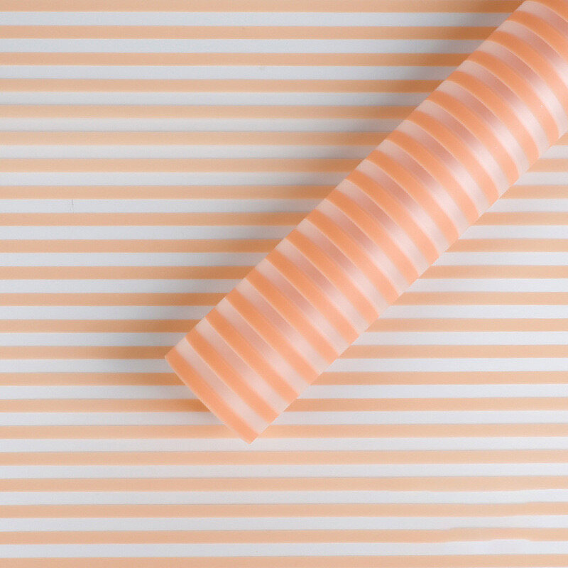 Korean-style horizontal striped floral wrapping paper view 6