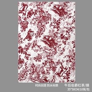 Afternoon tea red wine waterproof film wrapped flower paper view 2