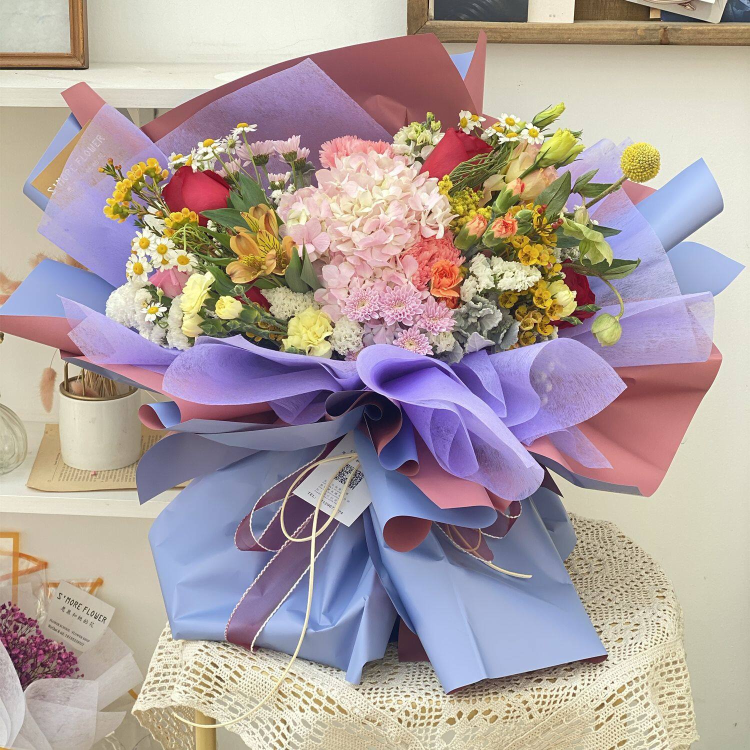 Korean Wrap Paper / Floral Wrap Paper view 3