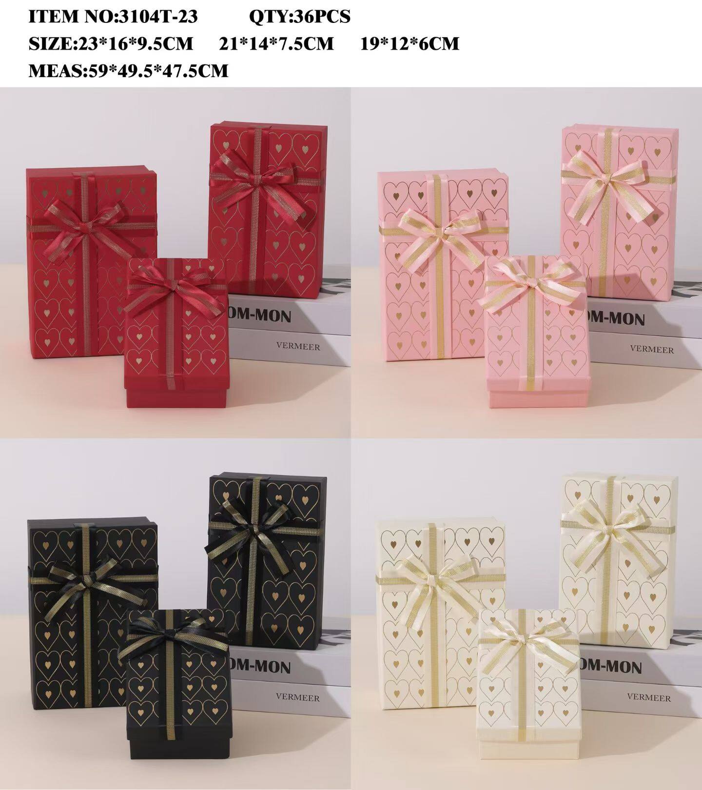 Love-themed printed ribbon gift box