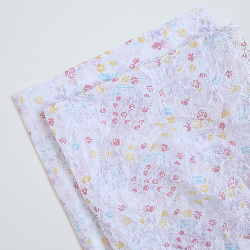 Girls' style floral lining made of tissue paper with a pear shape design view 3