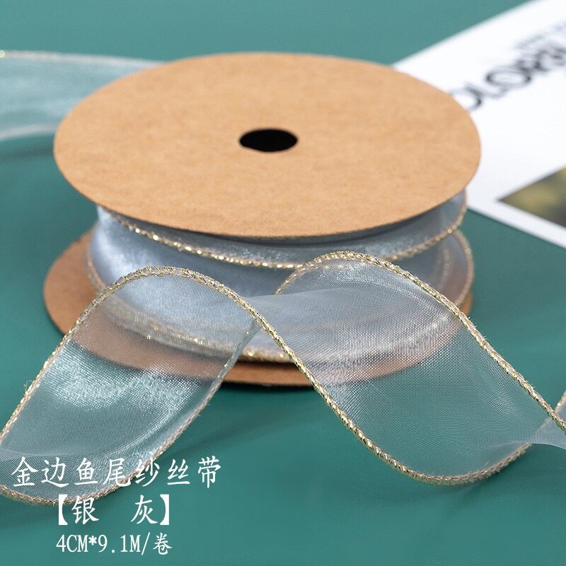 Lustrous edge illusion lace ribbon view 2