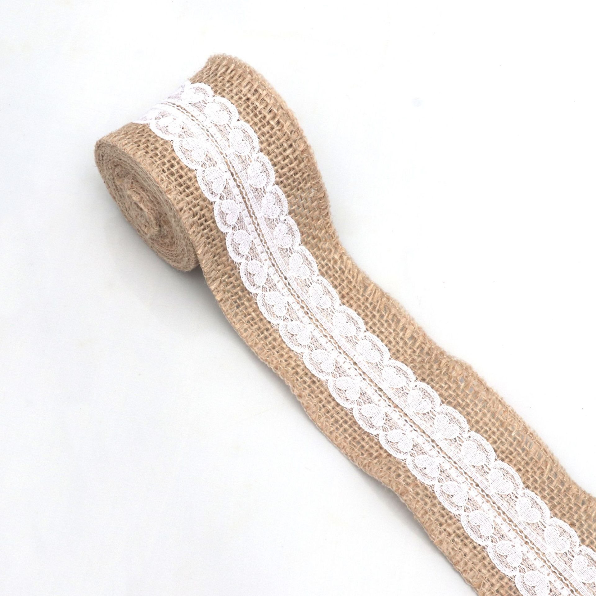 Flower-patterned cotton lace trim view 8