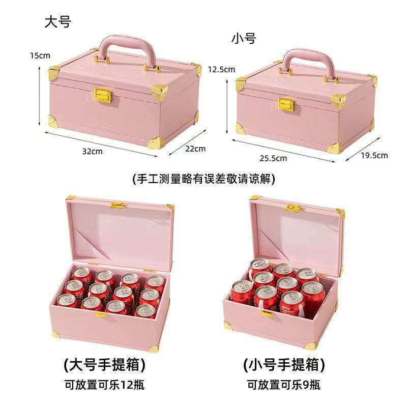 Leather-patterned handbag storage box view 3