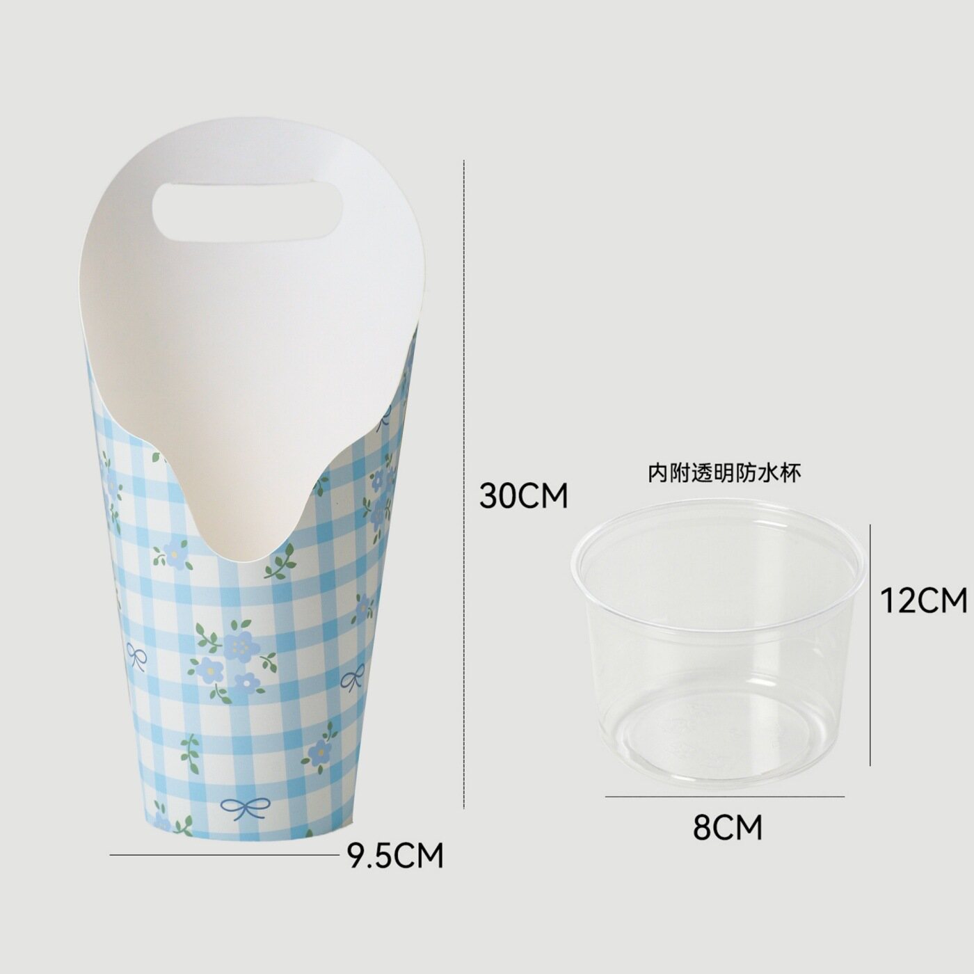 Flower packaging hug bucket view 11