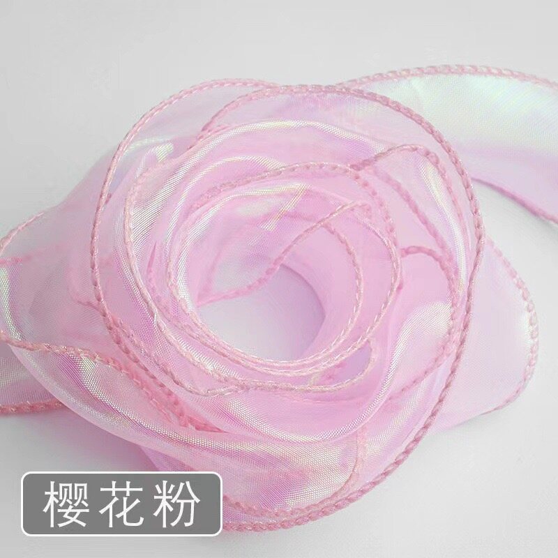 Flowing bordered chiffon ribbon view 12