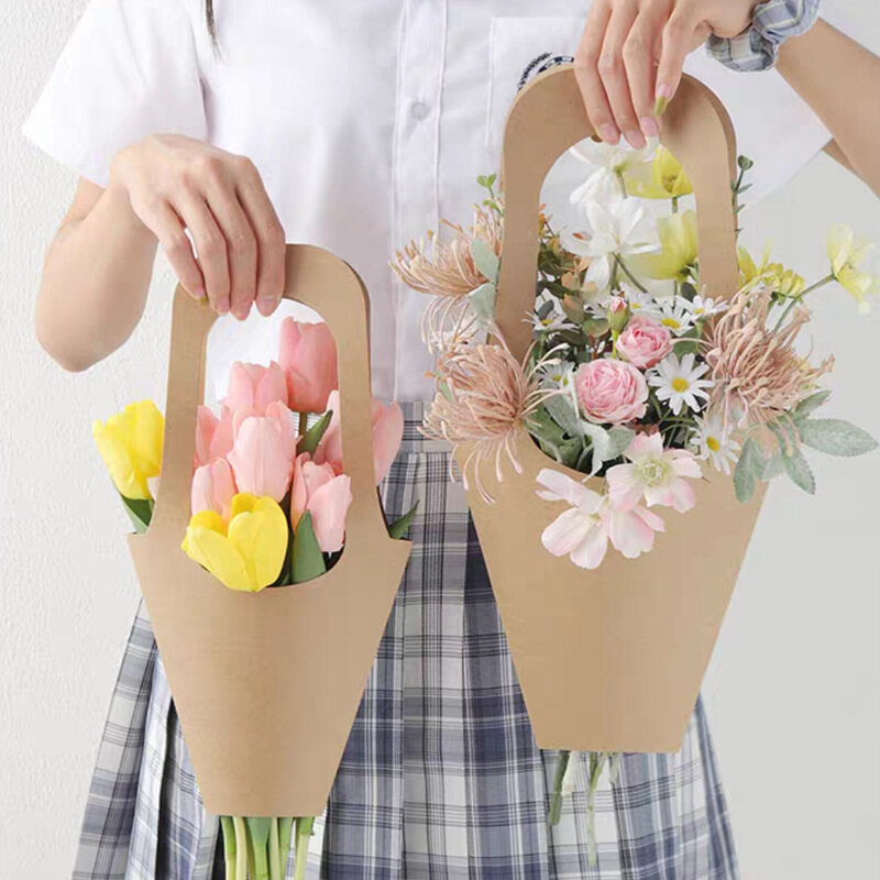 Kraft paper flower box