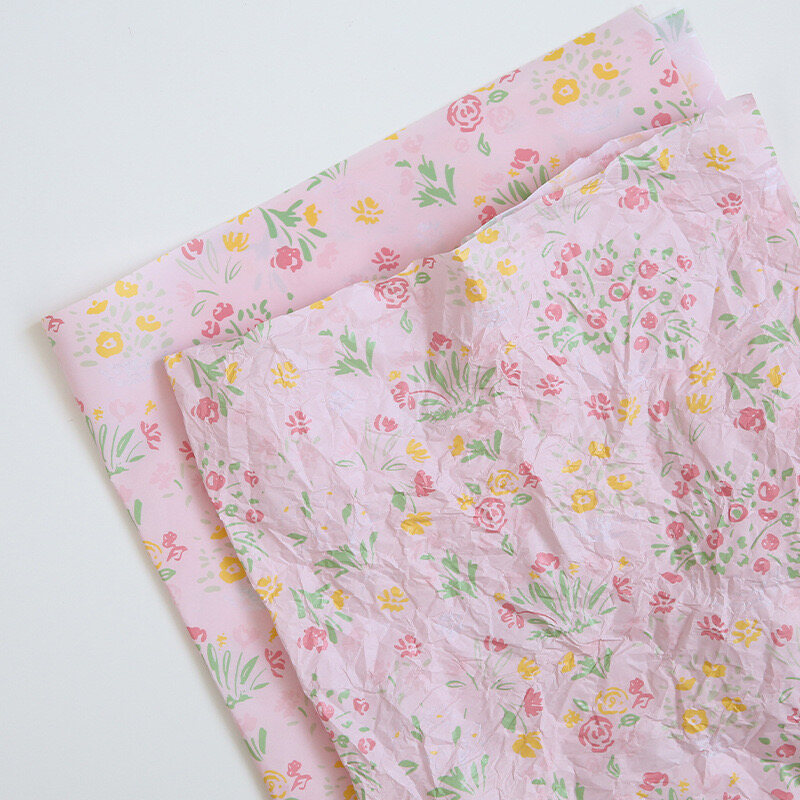Girls' style floral lining made of tissue paper with a pear shape design view 2