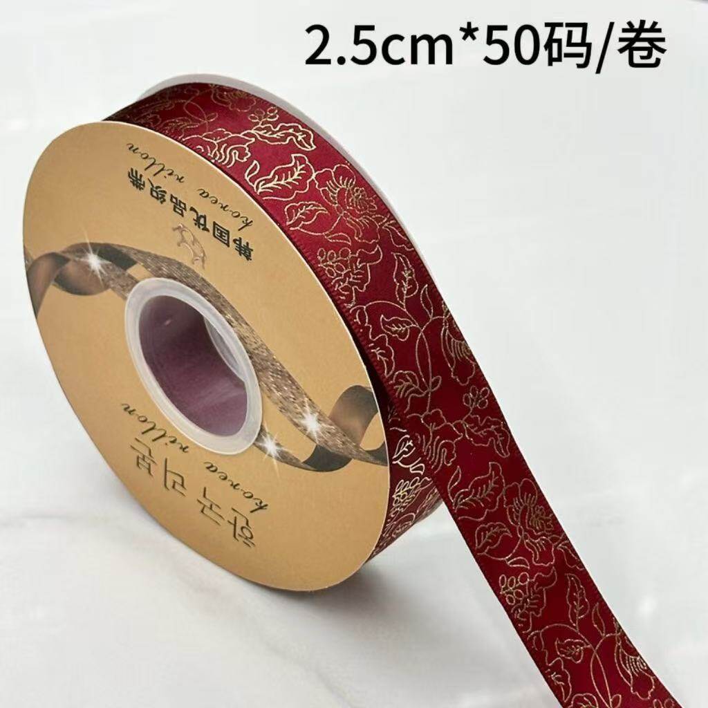 Lustrous floral pattern silk ribbon view 16