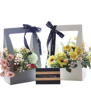 Portable folding flower gift box