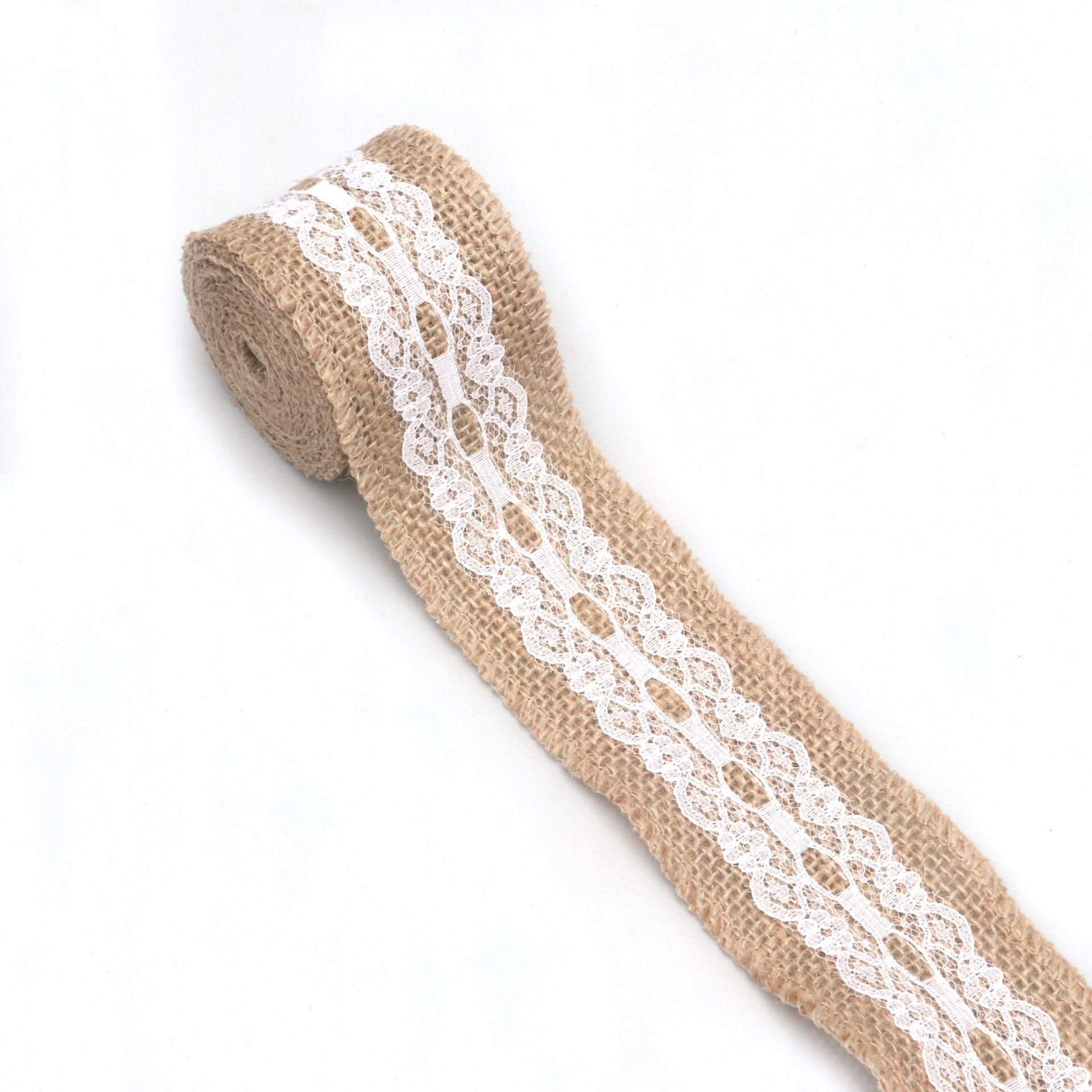 Flower-patterned cotton lace trim view 3