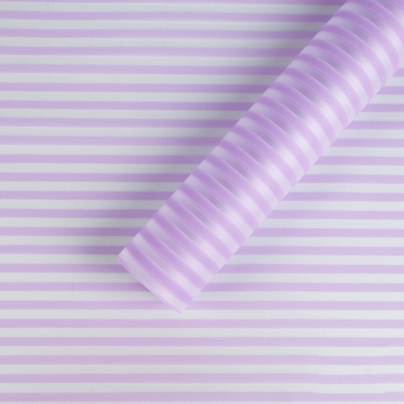 Korean-style horizontal striped floral wrapping paper view 3