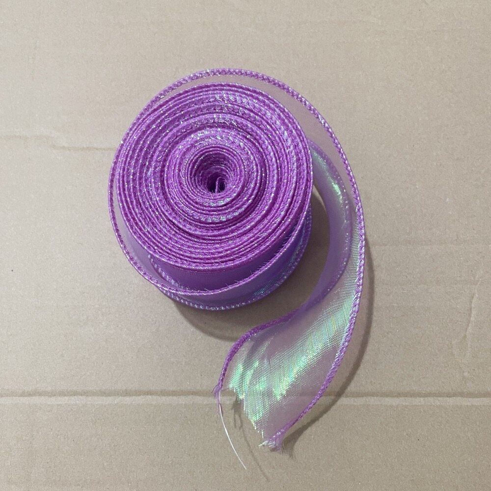 Flowing bordered chiffon ribbon view 8