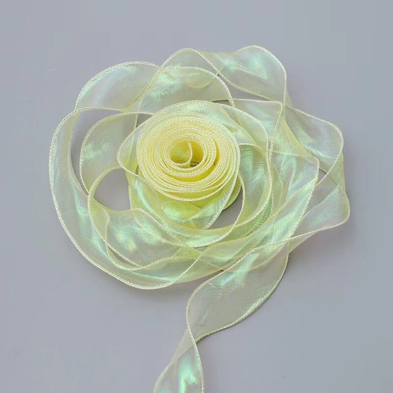Flowing bordered chiffon ribbon view 14