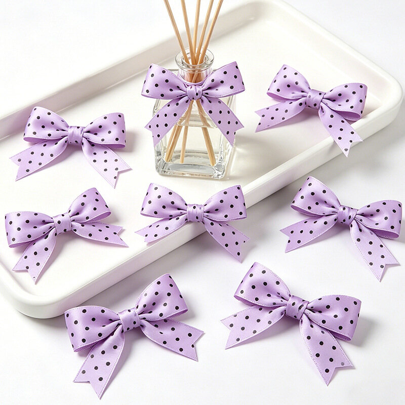 Pre-tied satin bow ribbon