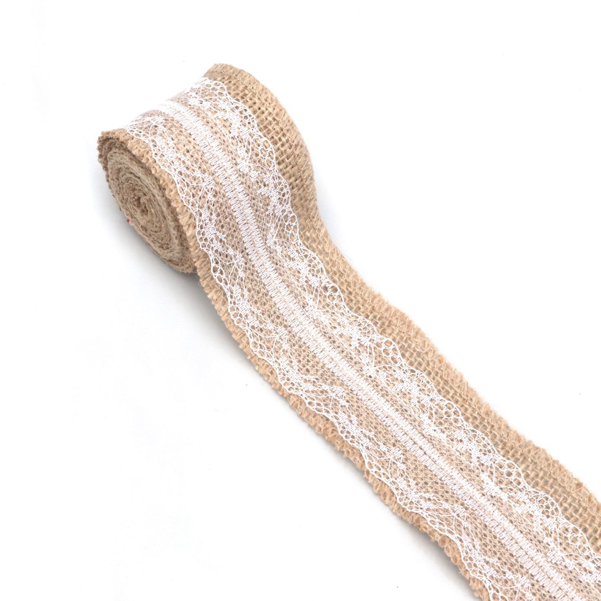 Flower-patterned cotton lace trim view 10