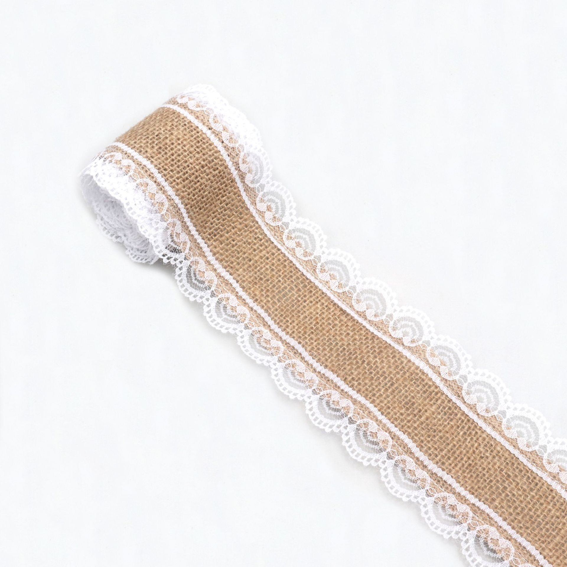 Flower-patterned cotton lace trim view 12