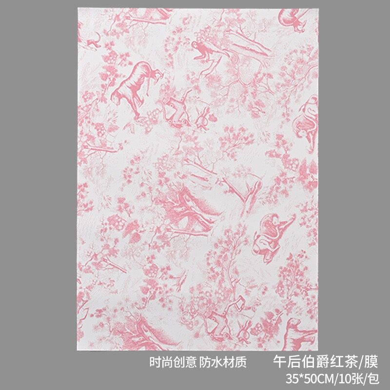 Afternoon tea red wine waterproof film wrapped flower paper view 5