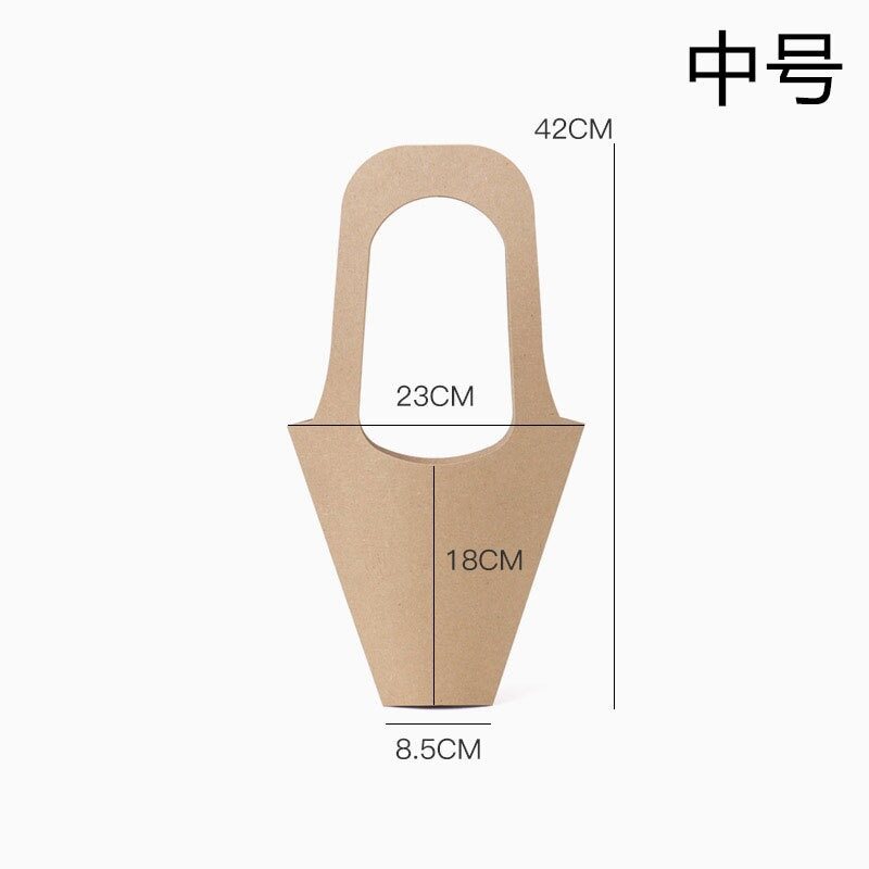 Kraft paper flower box view 3