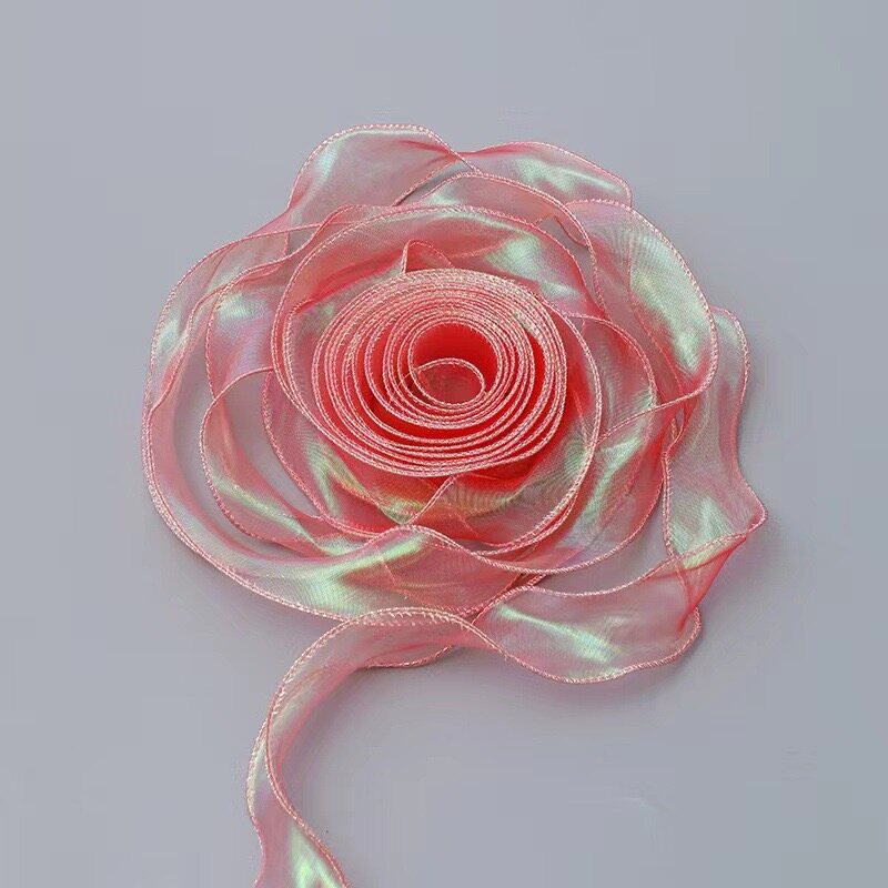 Flowing bordered chiffon ribbon view 10