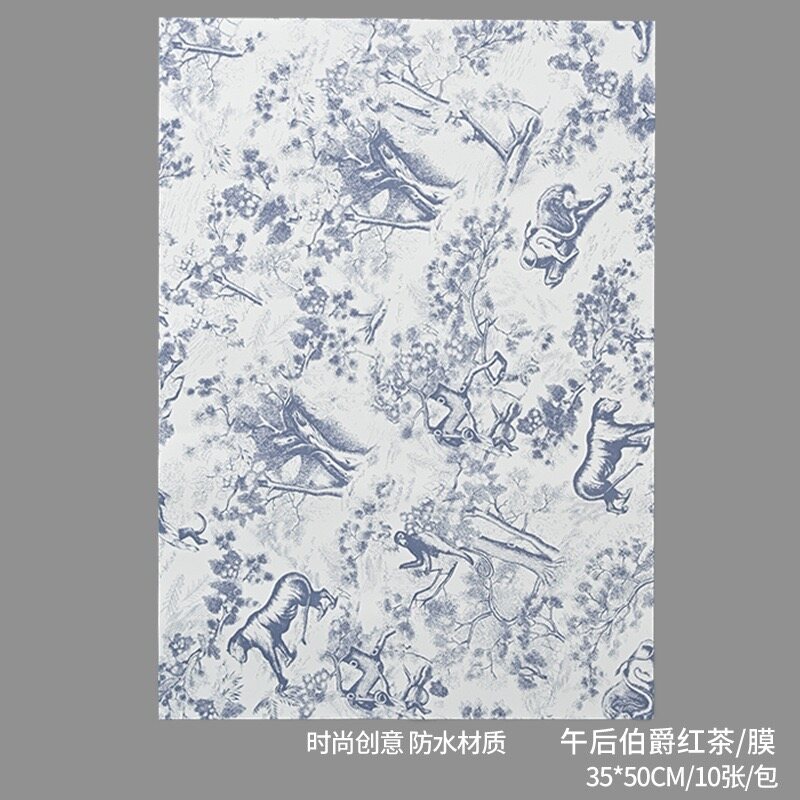 Afternoon tea red wine waterproof film wrapped flower paper view 6