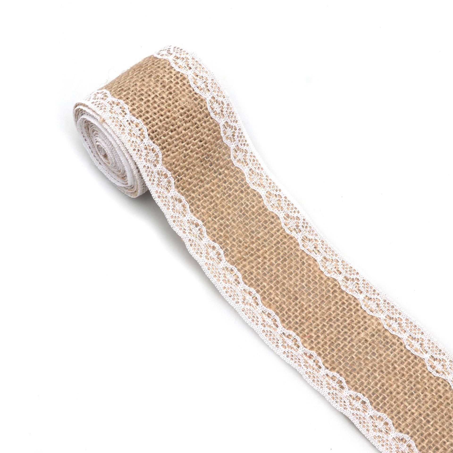Flower-patterned cotton lace trim view 2