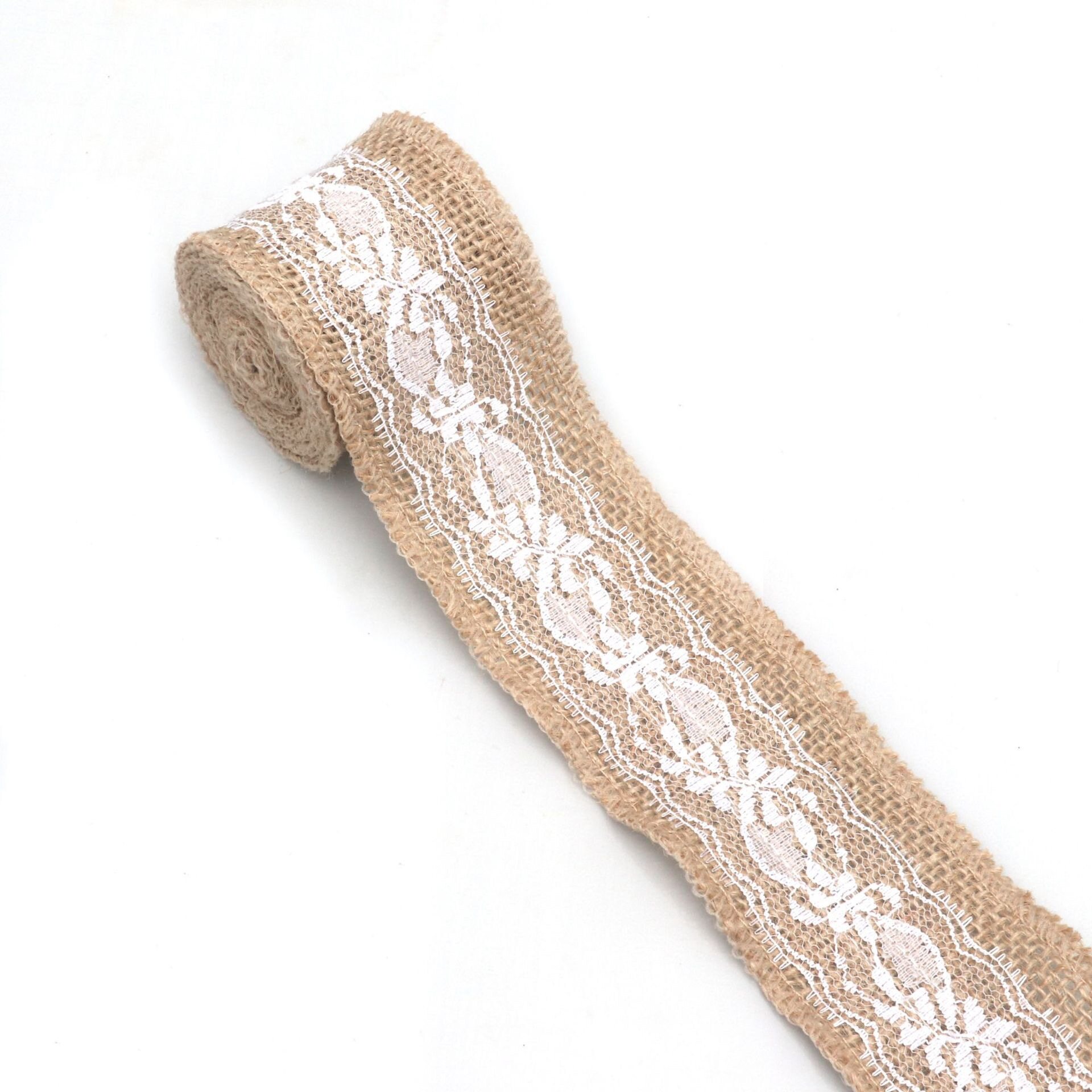 Flower-patterned cotton lace trim view 5
