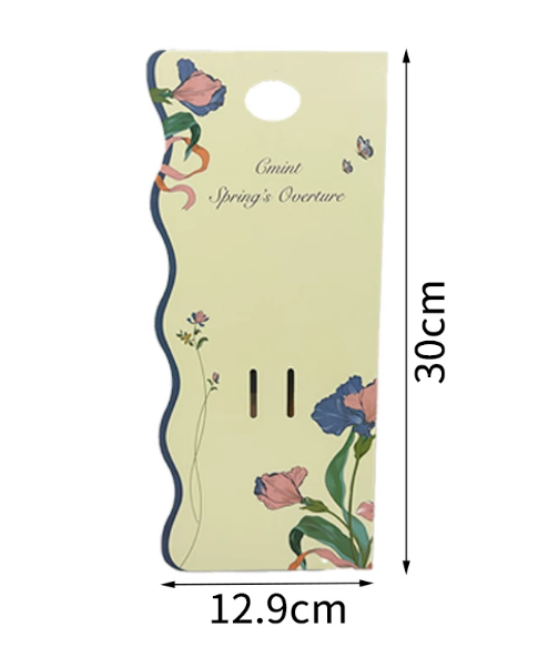 Retro floral illustration flower arrangement tote card view 3