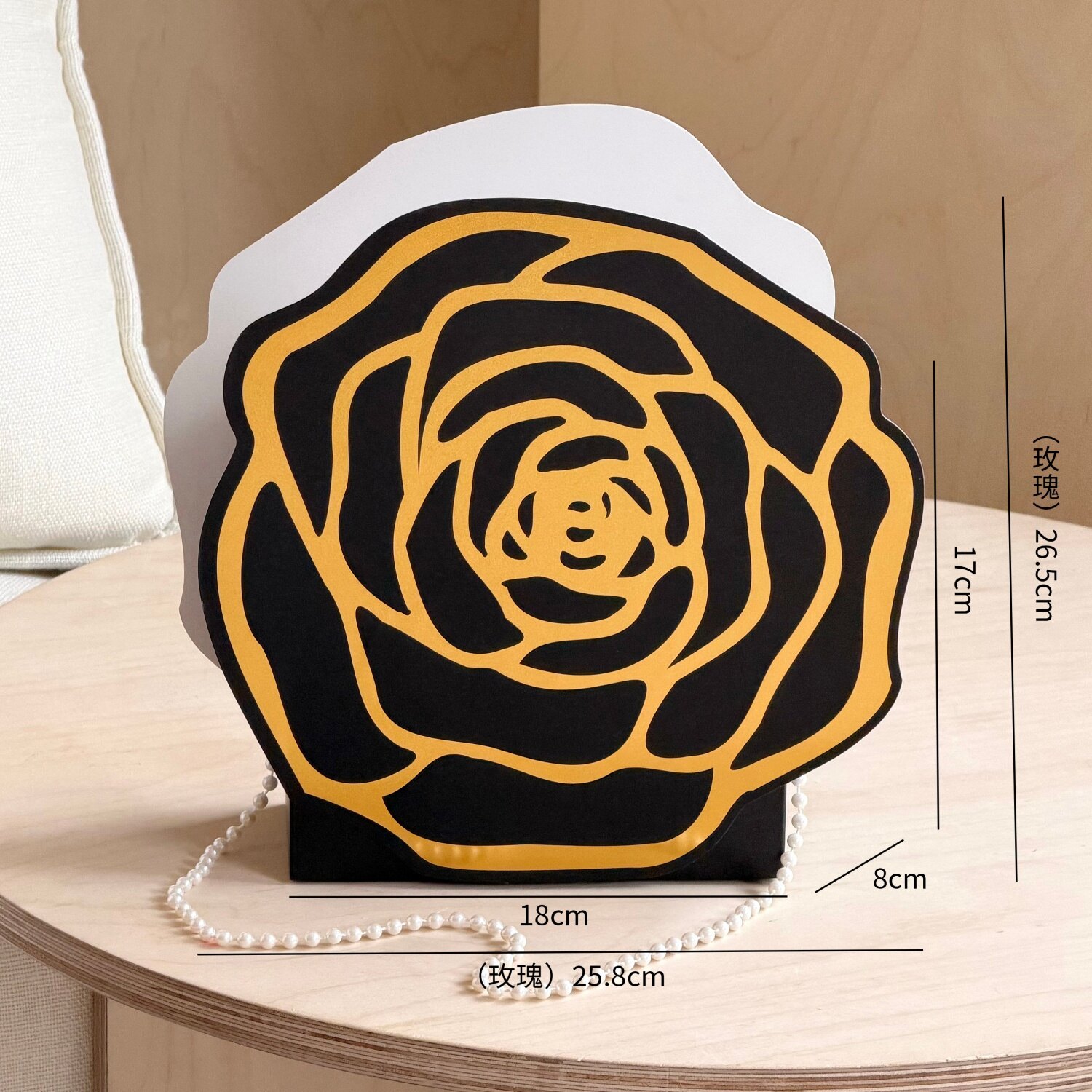 Camellia pearl chain flower basket view 3