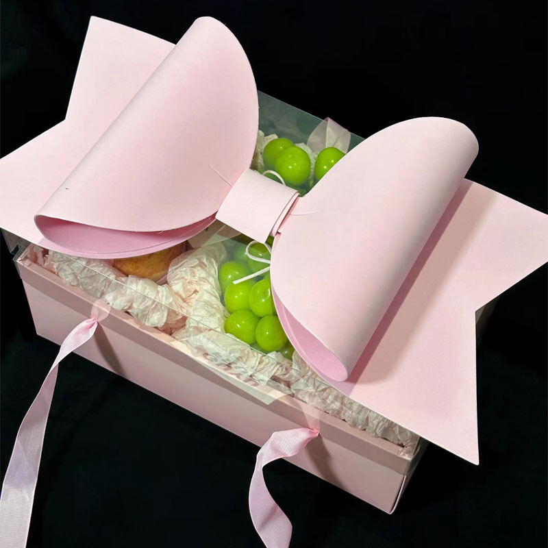 Bow Handle Fruit & Flower Gift Box view 3