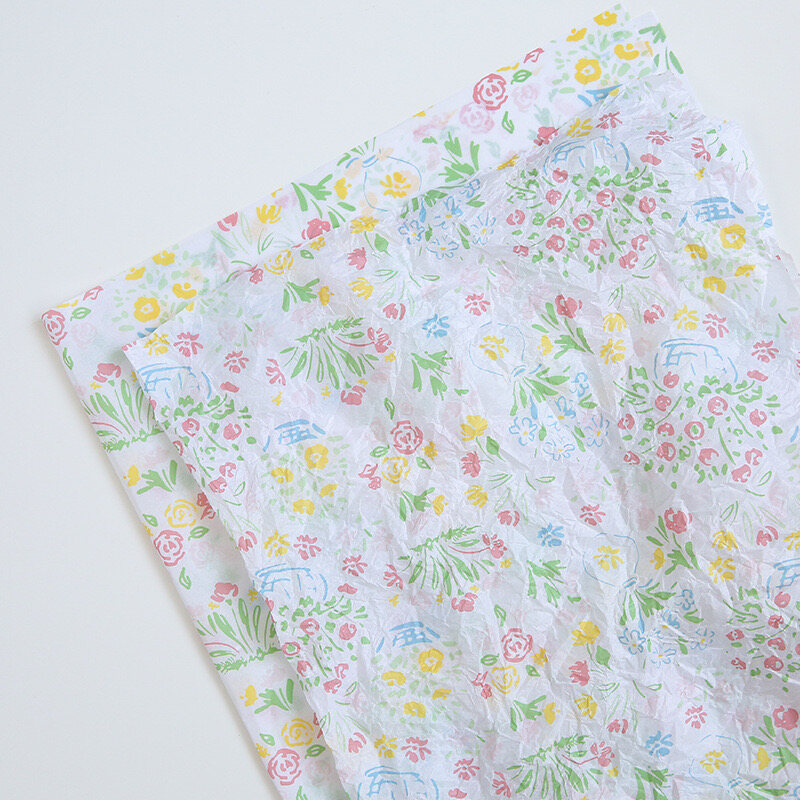 Girls' style floral lining made of tissue paper with a pear shape design view 5